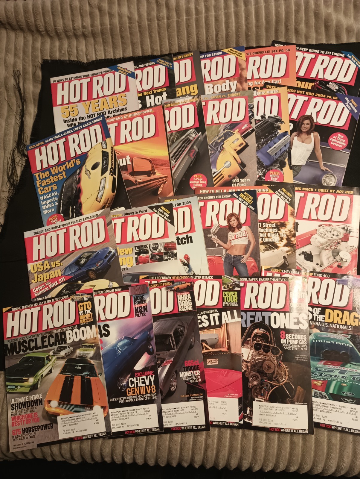 Hot Rod Magazines Lot of 24 Issues 2003 2004 Full Year Sets