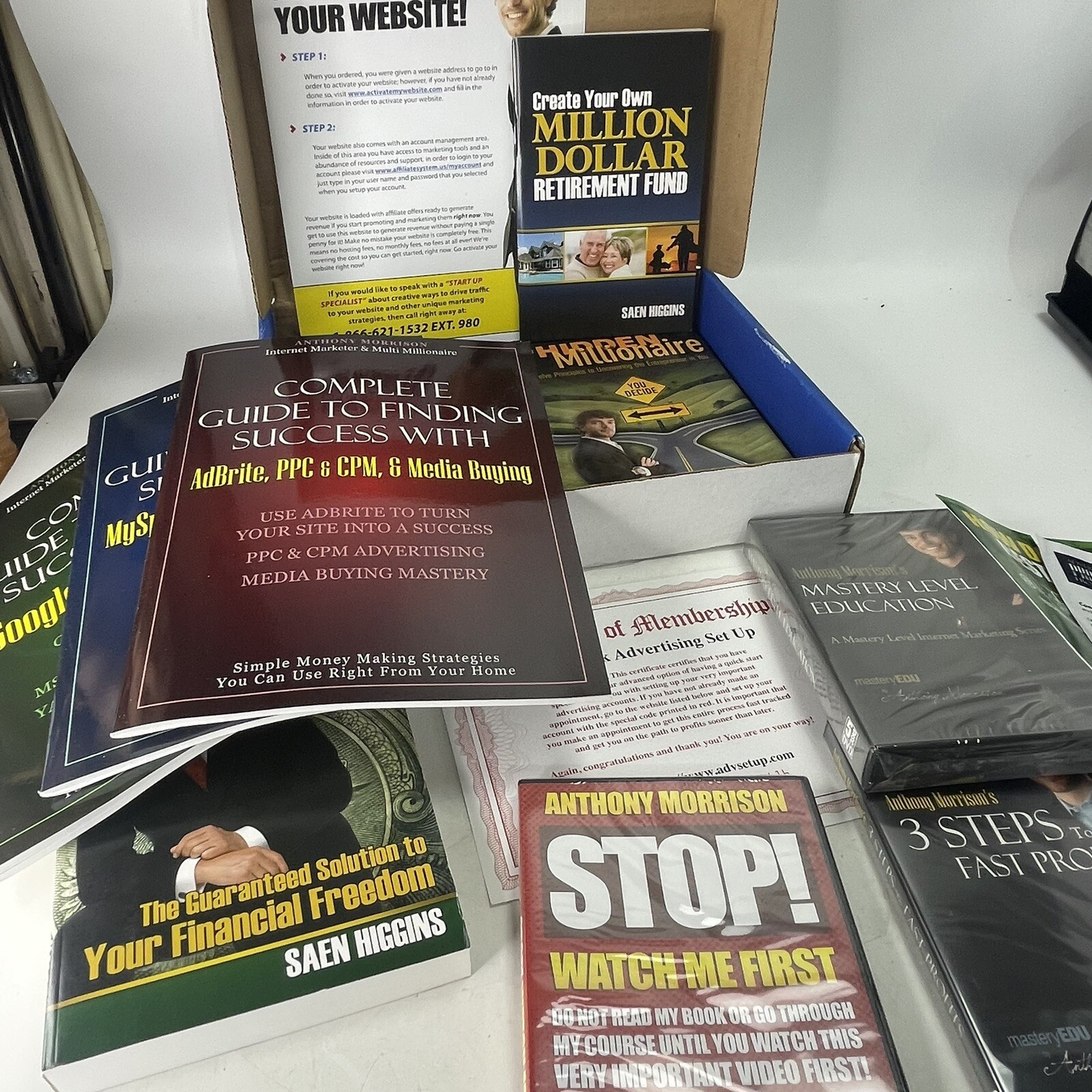 Anthony Morrison Wealth Building Fast Track Advertising Kit Complete Set Million