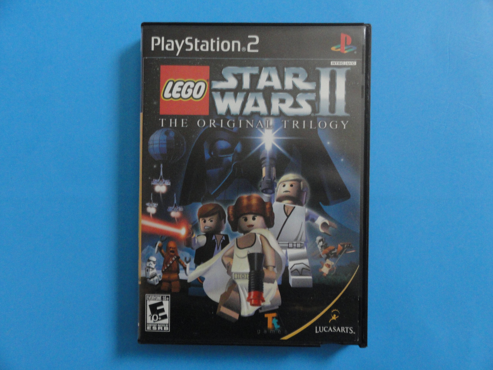 PS2 LEGO STAR WARS II ORIGINAL COVER ART & BLOCKBUSTER VIDEO DVD CASE