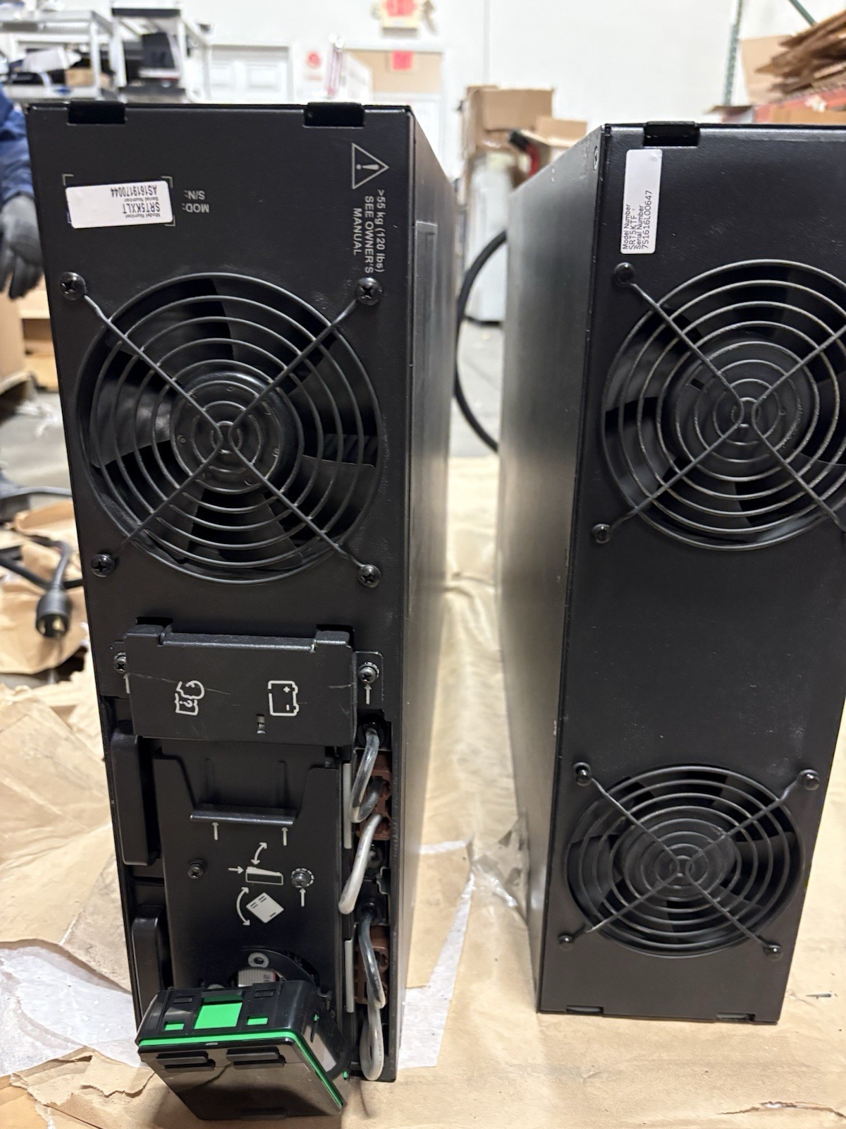 Lot of 2APC Smart-UPS On-Line Pure Sine Wave 5KW SRT Tower 208V SRT5KXLT&SRT5KTF