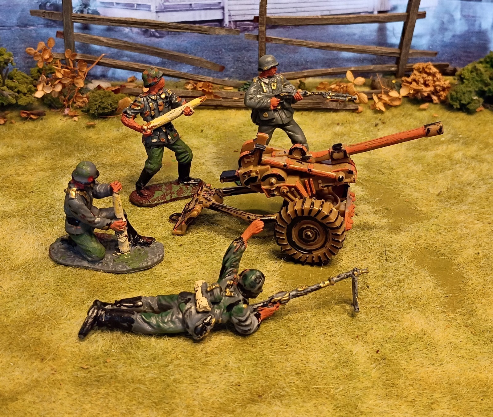 ACW Civil war Britains German WW-2 plastic 5pc CTS set 54mm fit Conte Britains