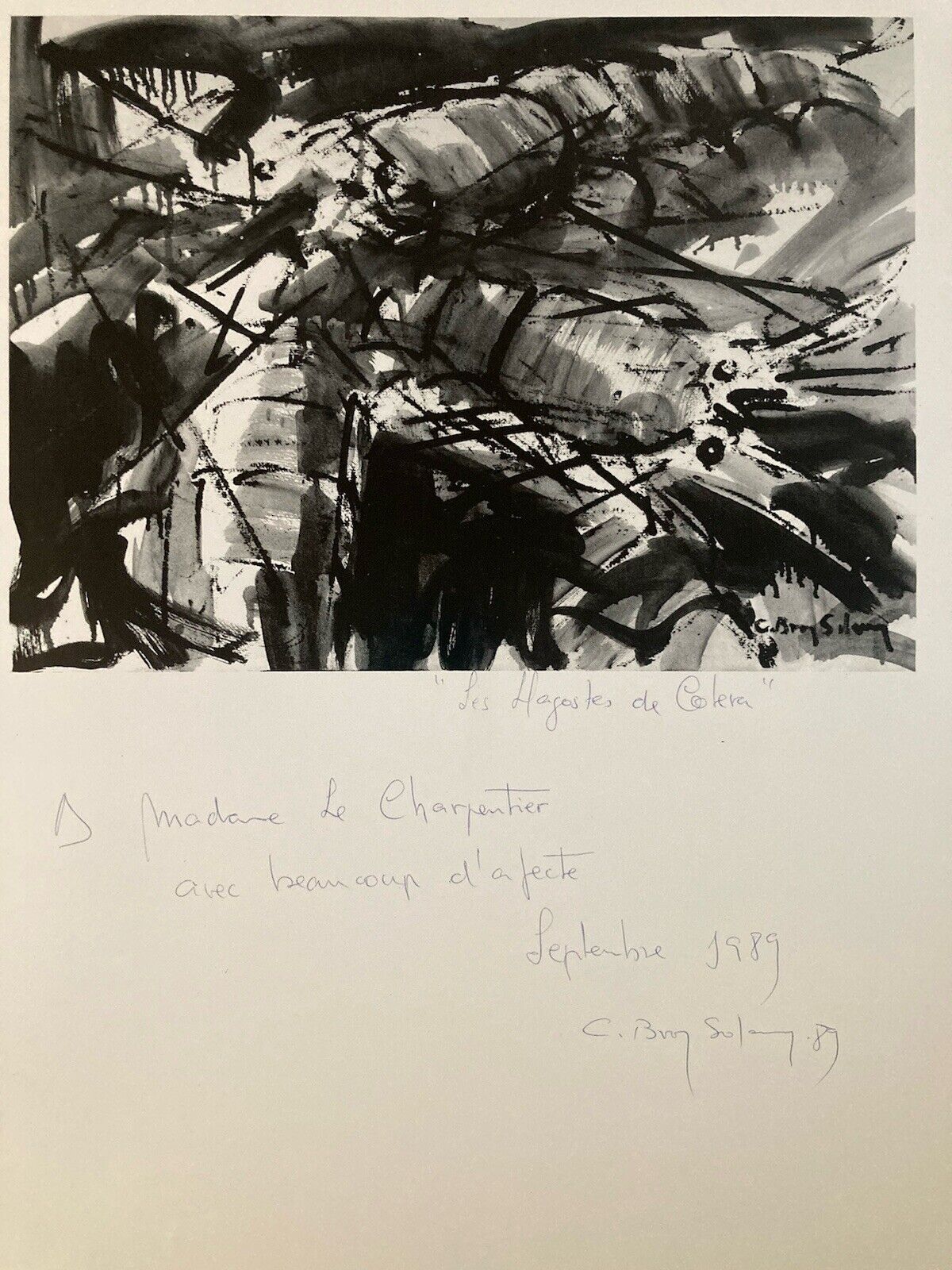 Dedication Painting Lyrical Abstraction Abstract Signed To Identify Art