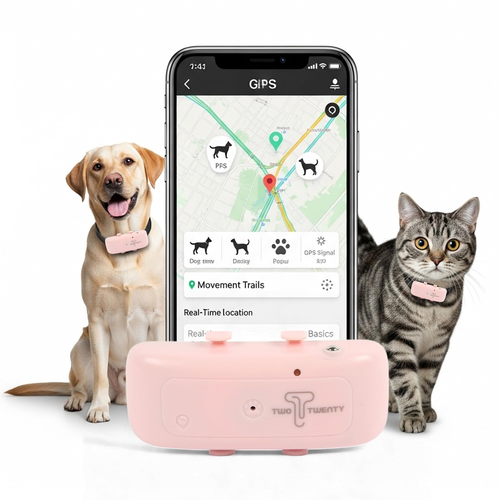 GPS Tracker for Pets – Real-Time Tracking & Health Monitoring - Lightweight, ...