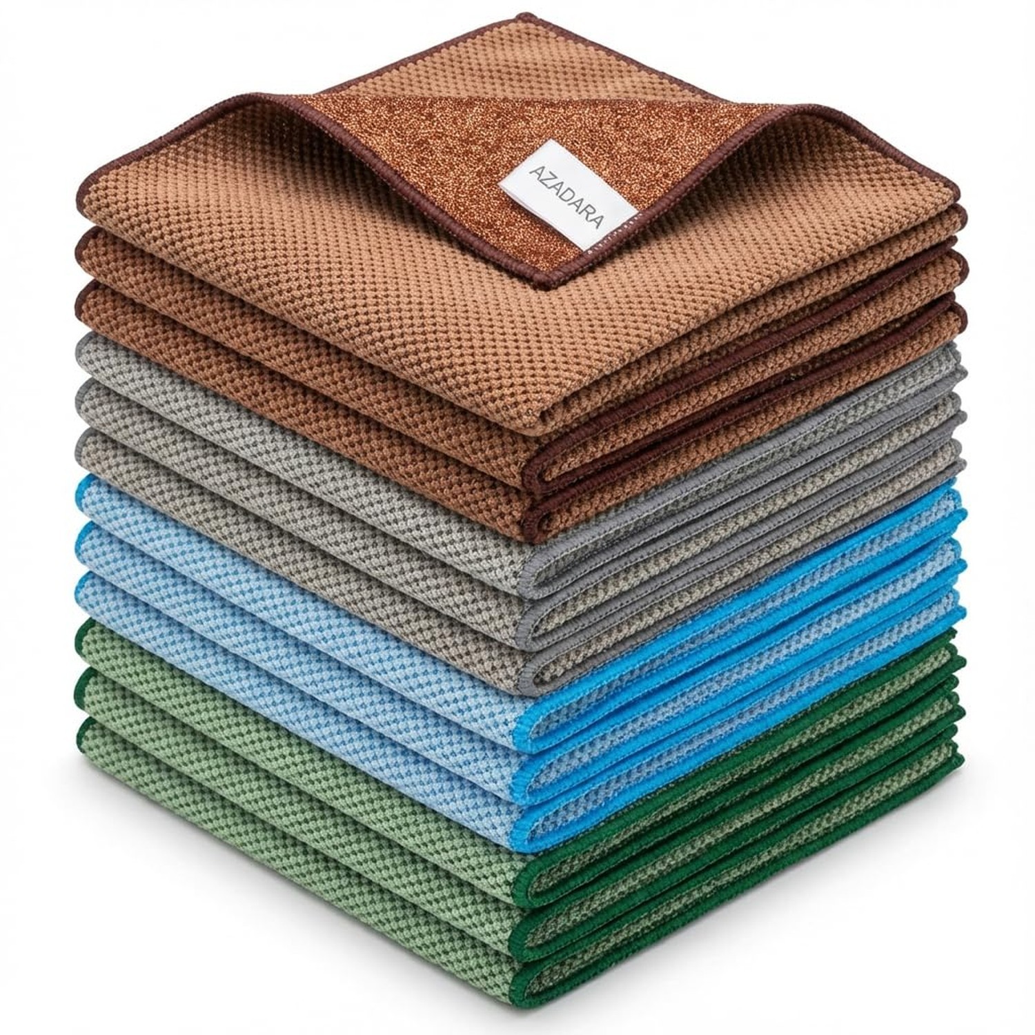 Dual-Sided Microfiber Cleaning Cloths – Non-Scratch Scrub & Absorbent Wipe