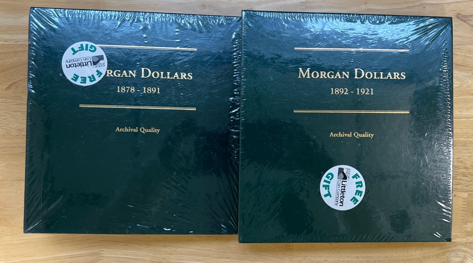 2-Littleton Album Morgan Dollars(1878-1891w/1892-1921) 3-Ring Books New Sealed