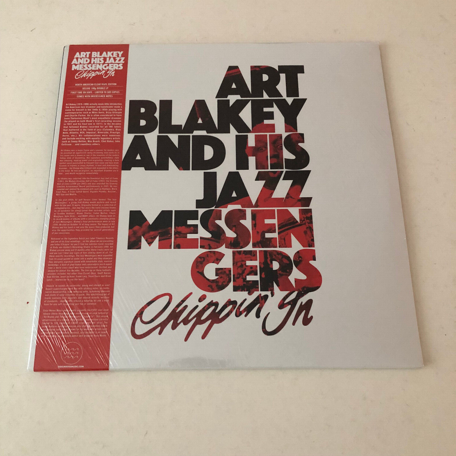 Article Blakey : Chippin' En 2 LP,180 Grammes Clear Vinyle,Insert / Liner Notes