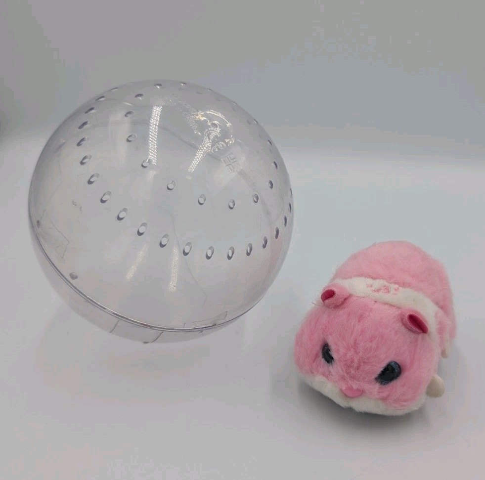 Pink Zuru Pets Alive Hamster MANIA Capsule Ball Electronic Toy Pet Pink