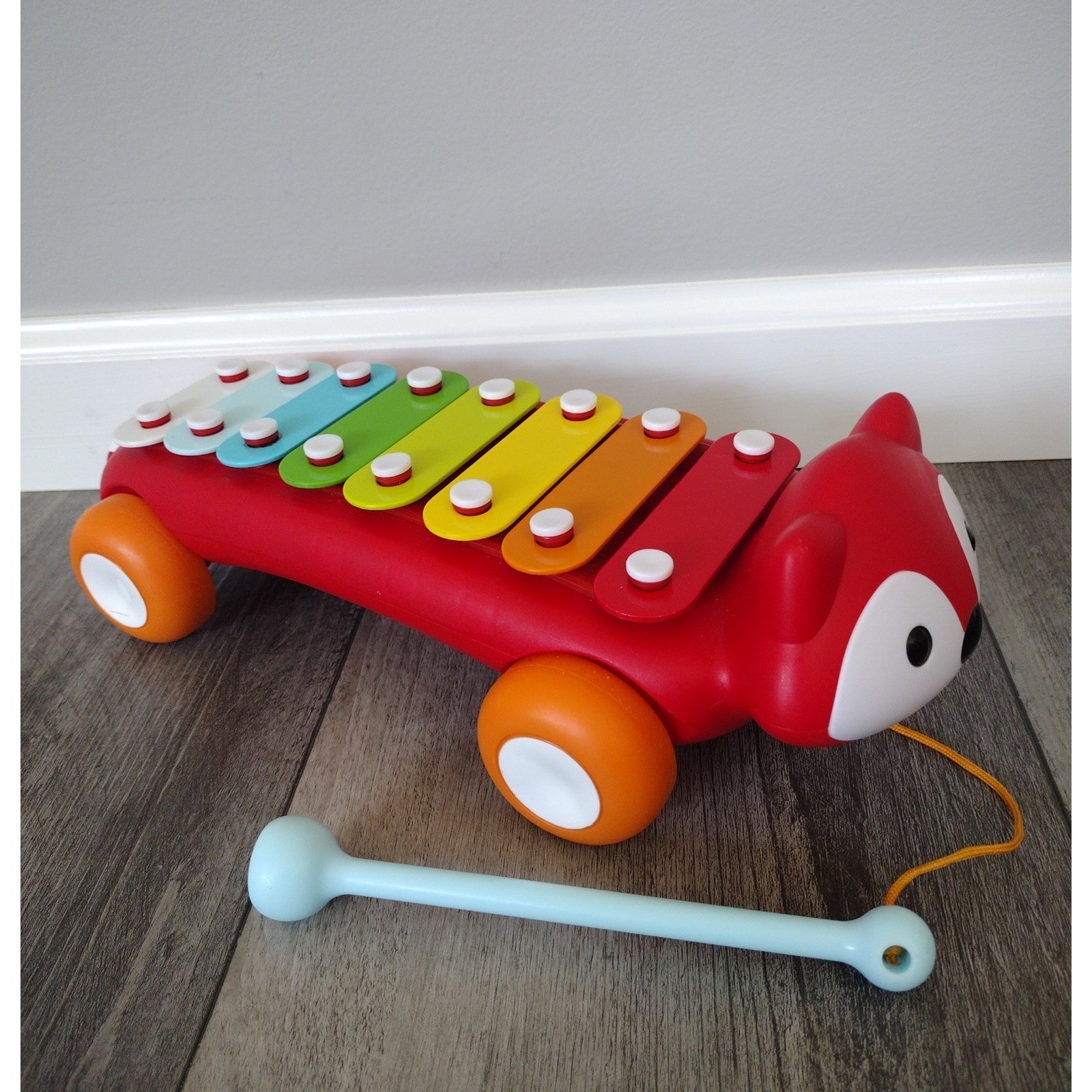 Skip Hop Fox Xylophone with Wheels and Storable Stick