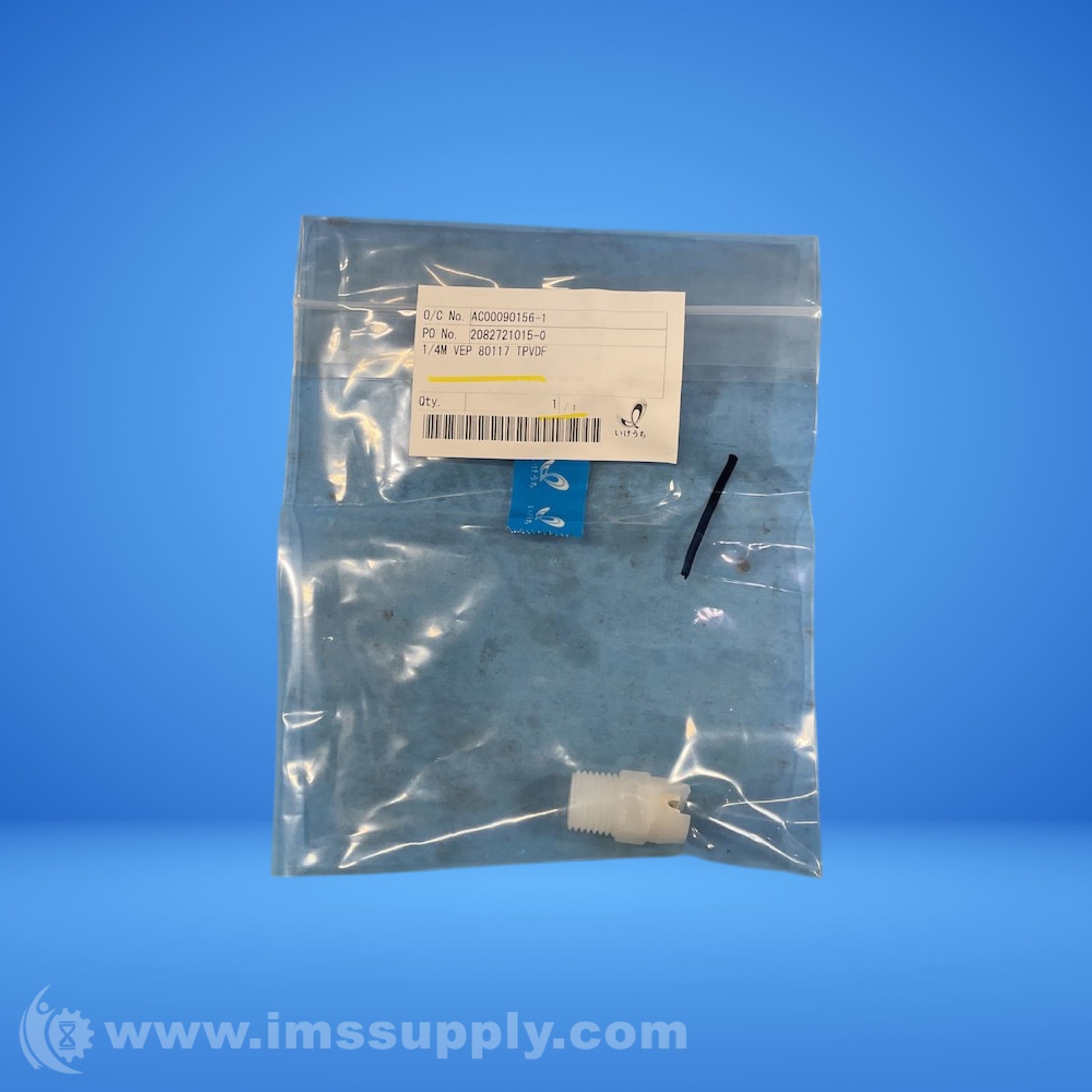 Ikeuchi 1/4M VEP 80117 TPVDF Flat Spray Nozzle FNFP