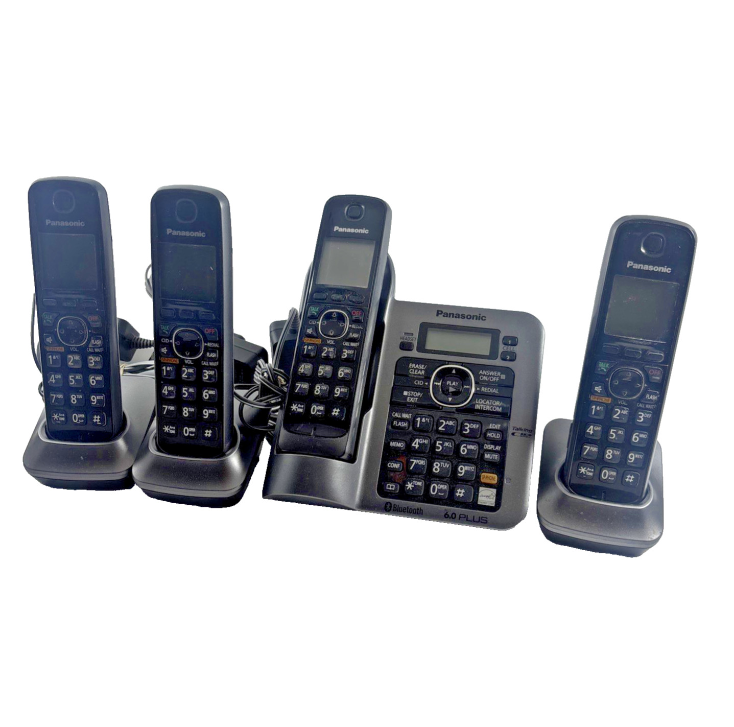 Panasonic KX-TG7641 DECT 6.0 PLUS Base & 4 Cordless Handsets KX-TGA660