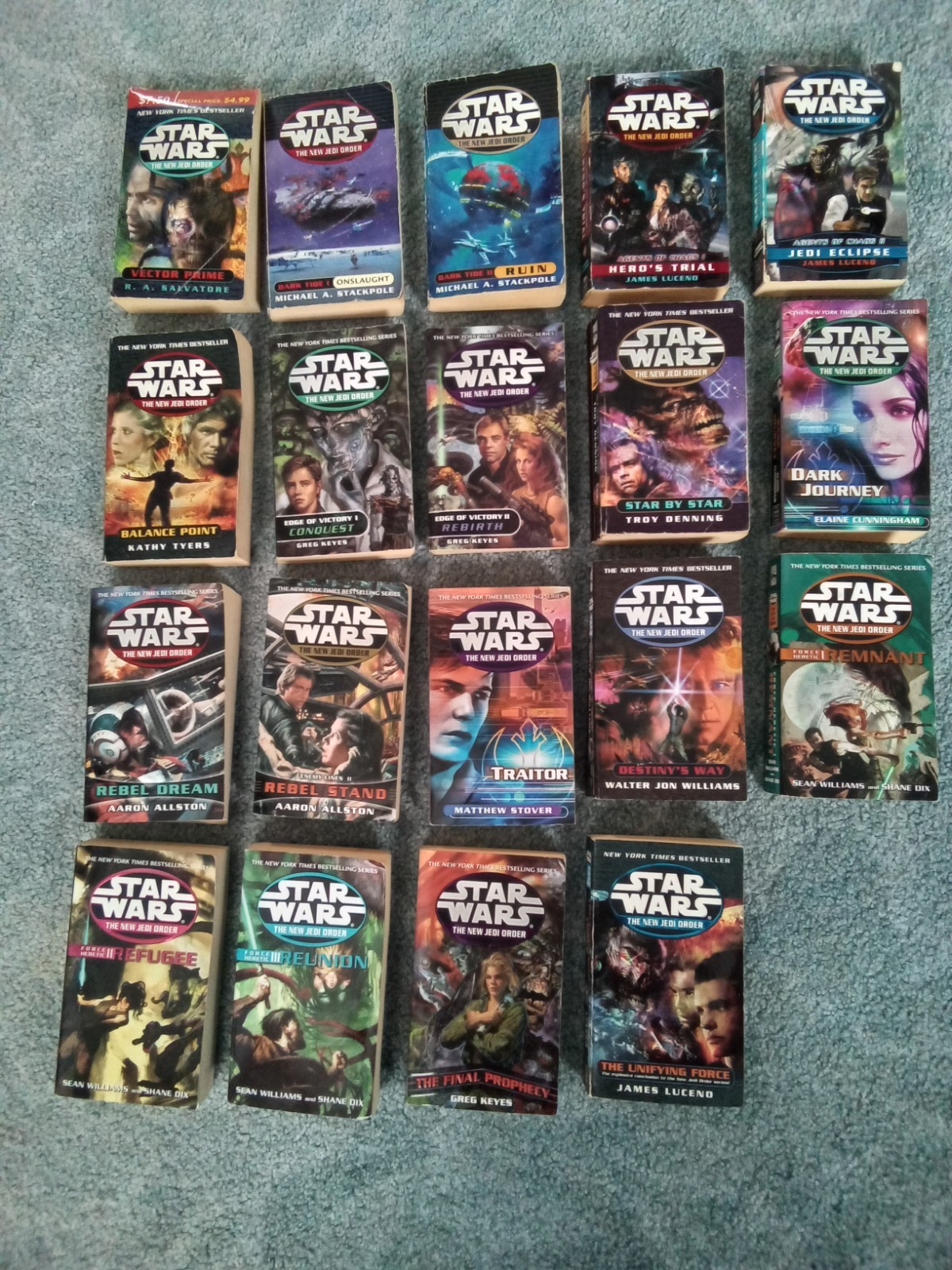 Star Wars The New Jedi Order Legends complete 19 book Paperback Lot
