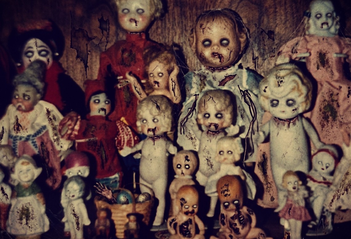 Creepy 8x10 Photo Of Zombie Dolls 12/1000