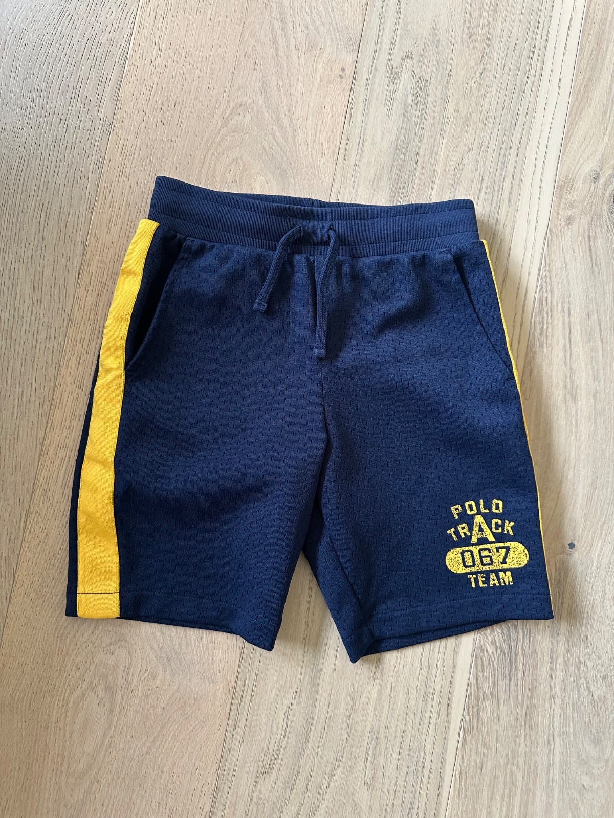 Polo Ralph Lauren Boys Navy Mesh Polo Track Team Shorts Size 6