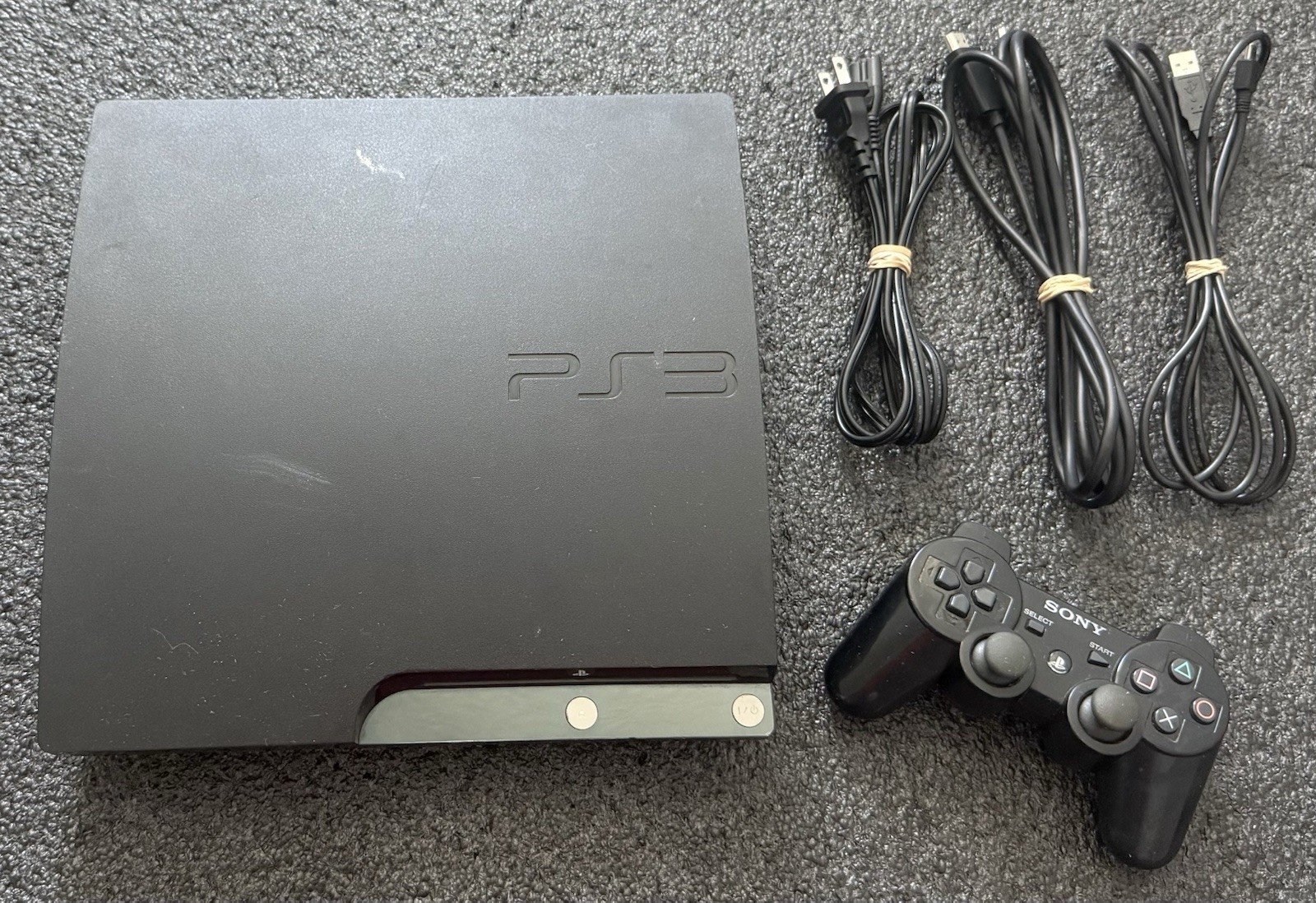 Sony PlayStation 3 Slim PS3 Console CECH-2001B Powers On FOR PARTS/REPAIR