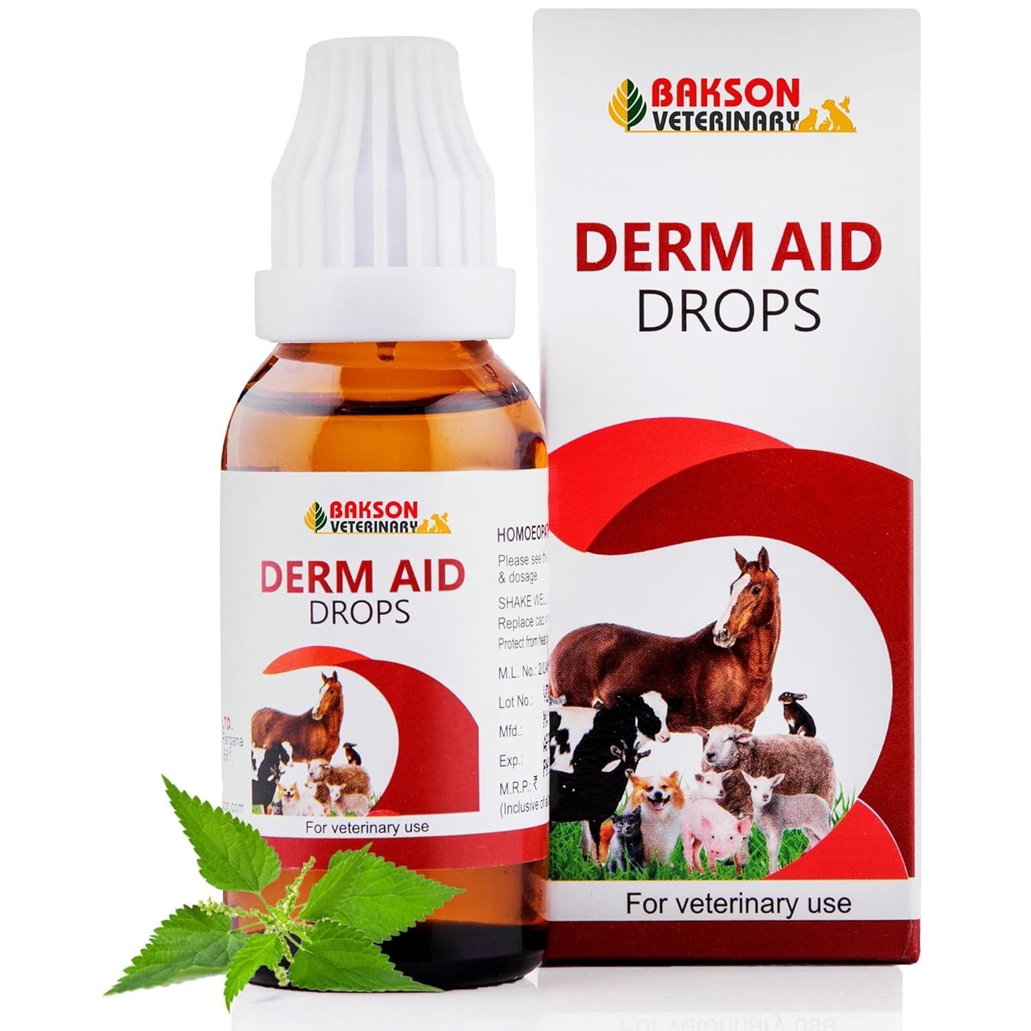 Homoeopathy Veterinary Derm Aid Pet Skin Drop Animals Dogs & Cats Skin Infection