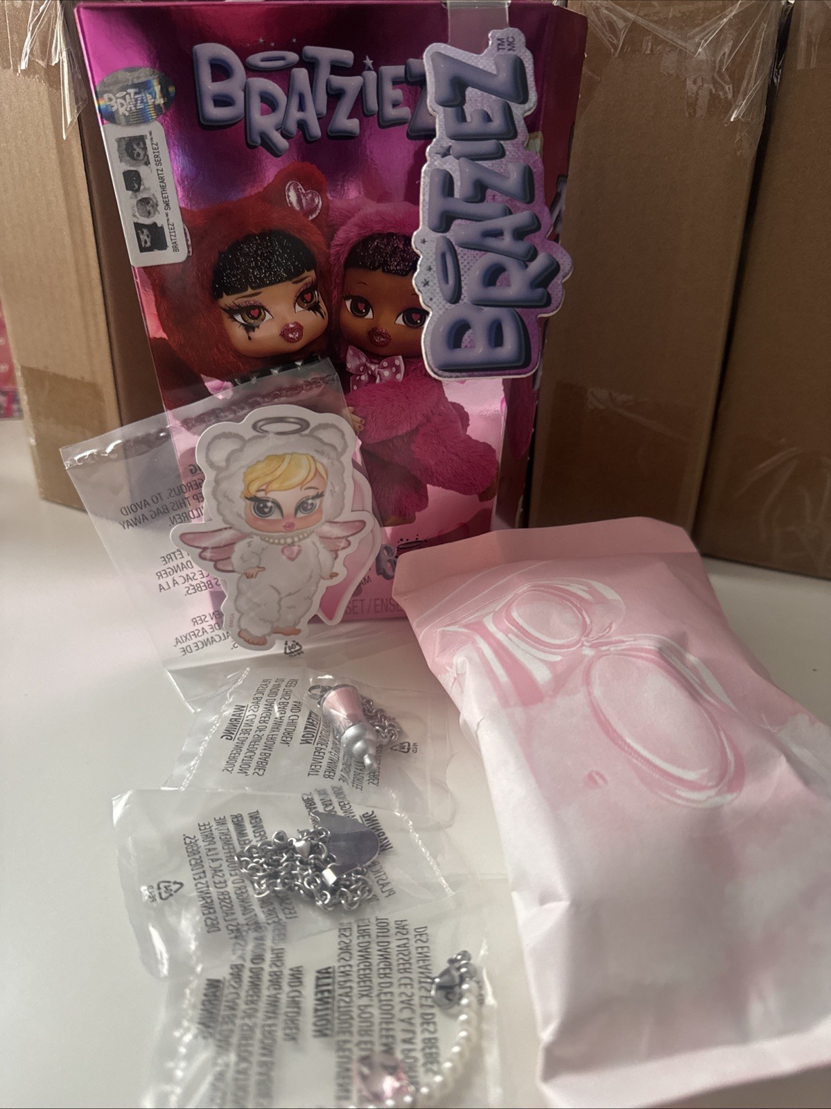 Bratz Bratziez Sweetheartz Seriez Plush Cloe Keychain  - Angel Cloe