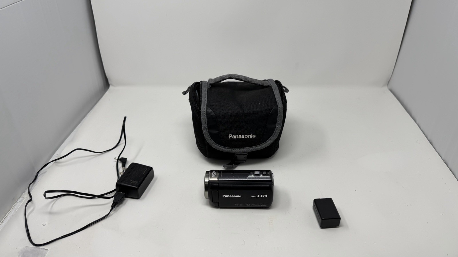 Panasonic HC-V550 Camcorder With Charger, Battery & Case