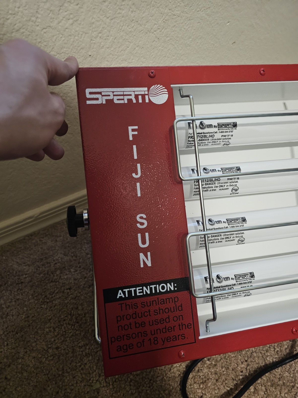 Sperti Fiji Sun Tanning Lamp Tested Works Full Power