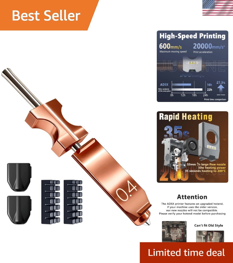 Upgrade Your Flashforge AD5X: 0.4MM All-Metal Quick-Detachable Hotend Kit