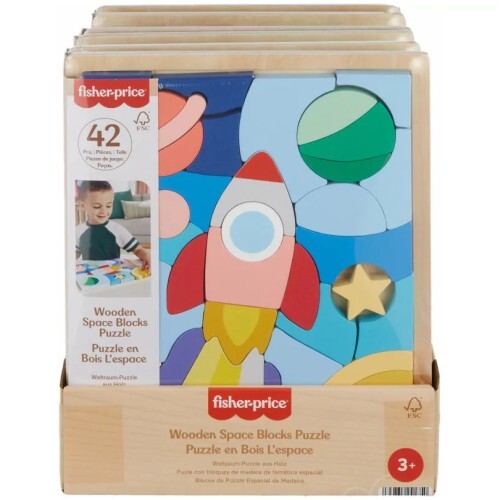 Wooden Space Puzzle Blocks - Fisher Price