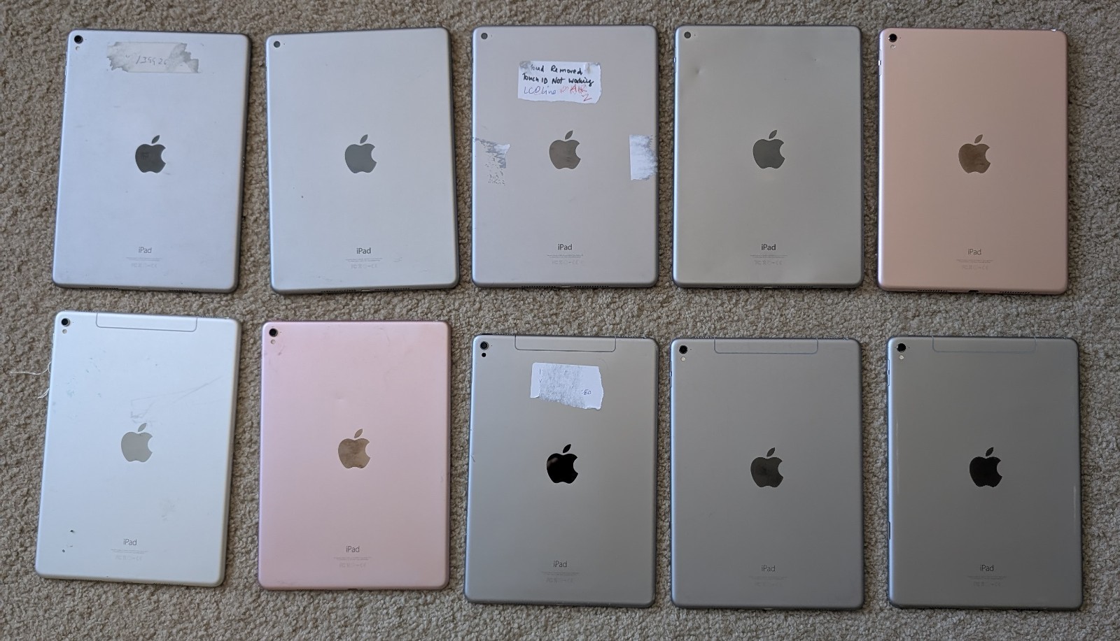 Lot of 10 iPad Pro / Air incomplete For Parts Read