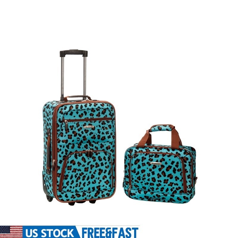 Expandable 2 Piece Softside Luggage Set Carry On Flight Tote EZ Roll Wheels New