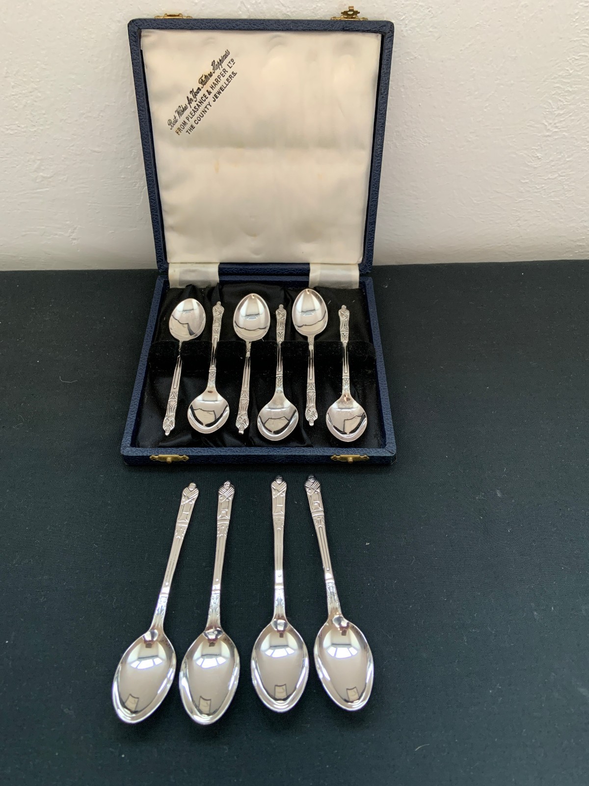 10 x Silver plated EPNS Apostle tea spoons - 6 in original box and 4 others