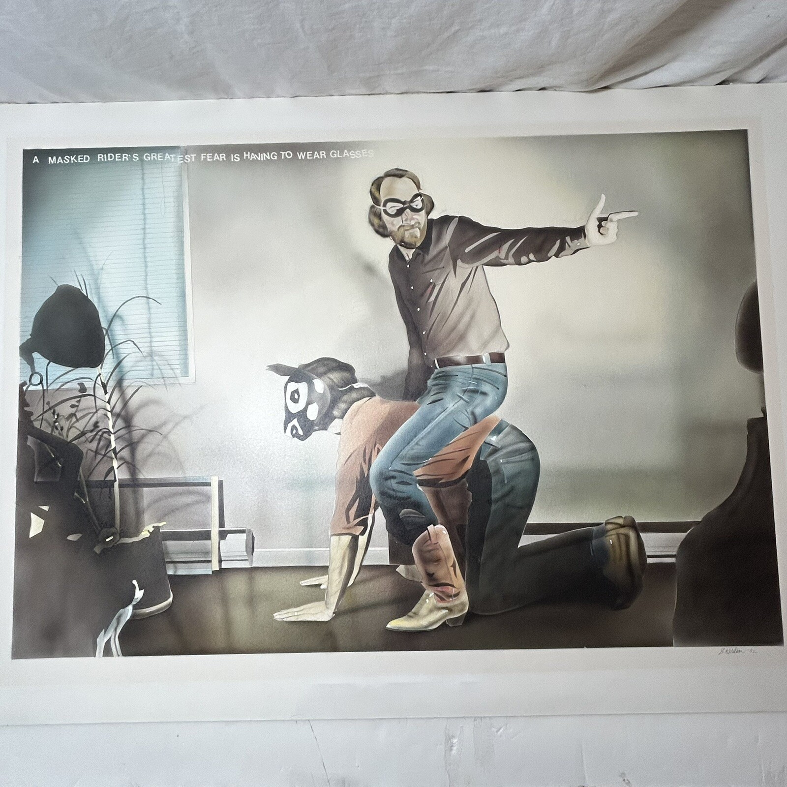 1982 Sherry Kerlin - Mixed Media Original Artwork Pencil Signed - Listed Artist 