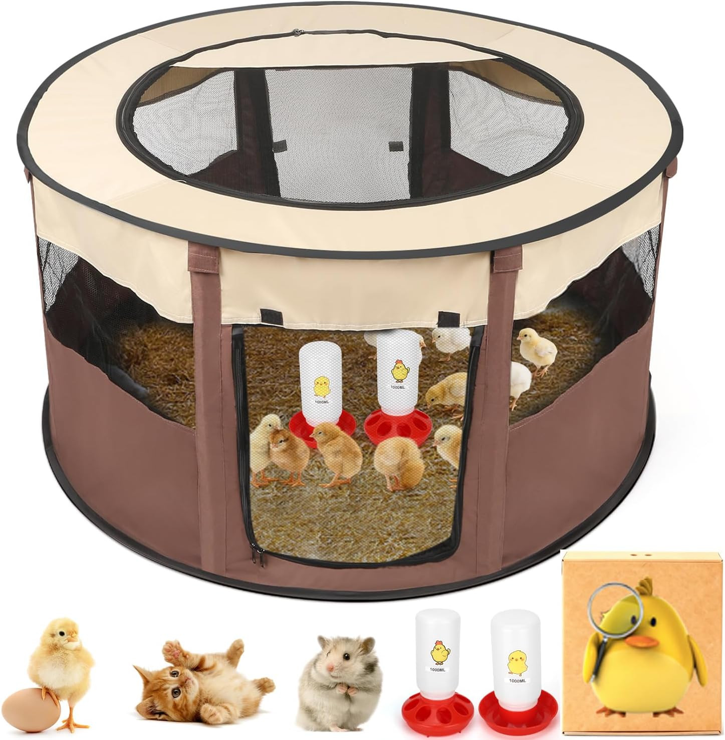 Chicken Brooder Box for Chick Starter Kit - 2026 Upgrade XL (Extra Large) Double