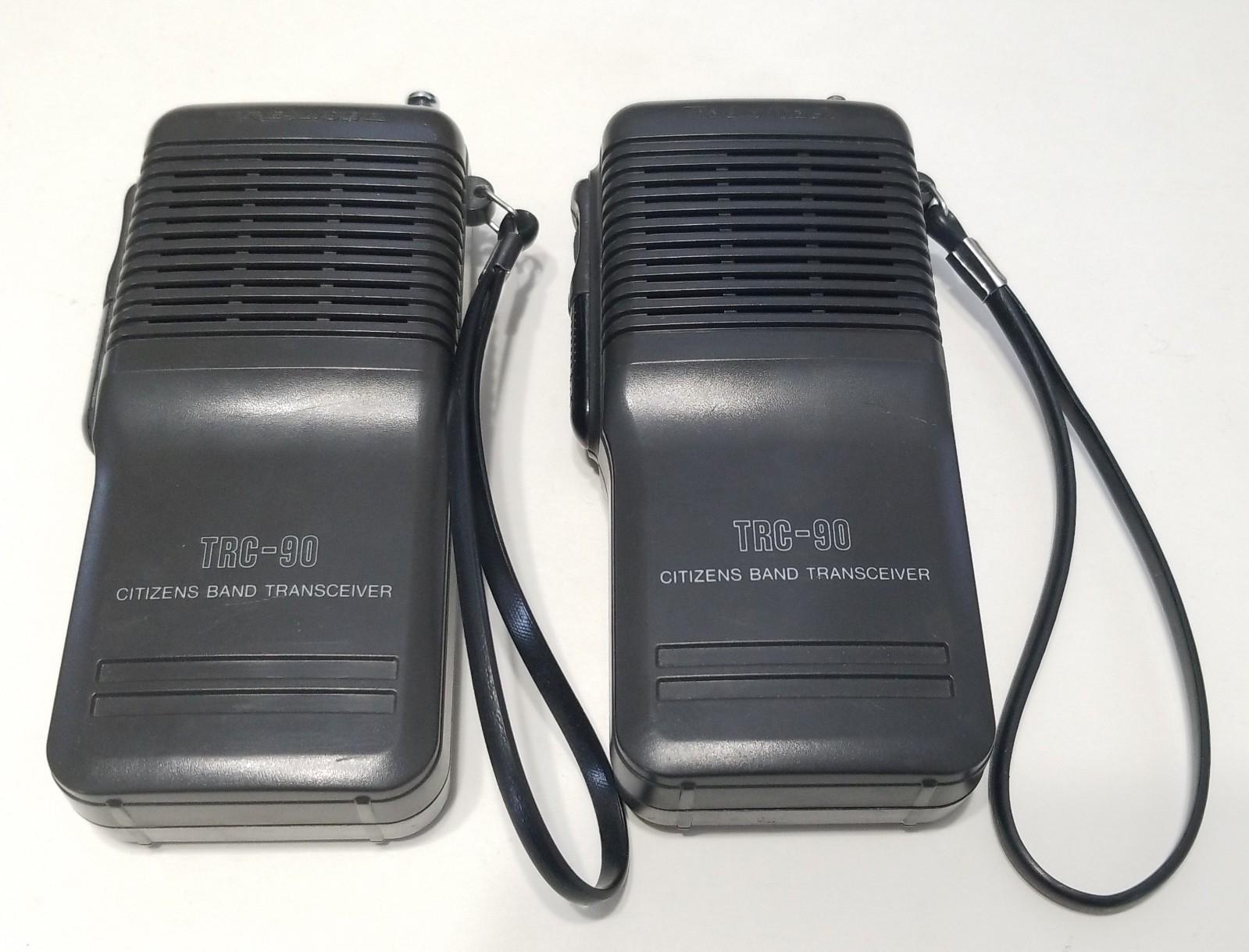 Realistic TRC-90 CB Walkie Talkies Pair Channel 14 Transceivers 21-1612B Tested
