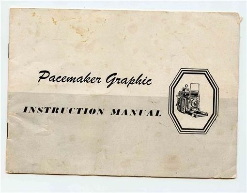 Pacemaker Graphic Camera Instruction Manual Guide Graflex