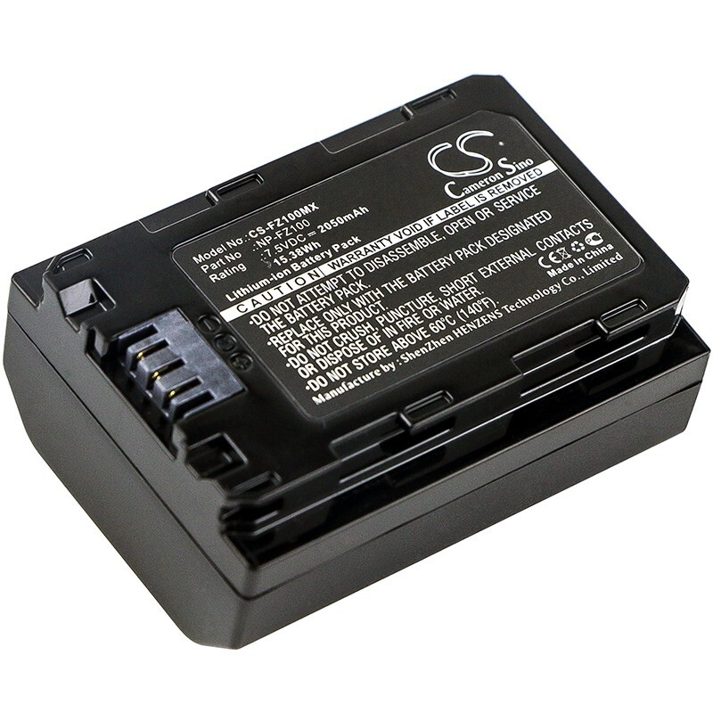Batterie 2050Mah Type NP-FZ100 BC-QZ1 For Sony Alpha A9, A7R Mark 3, Ilce-7M3