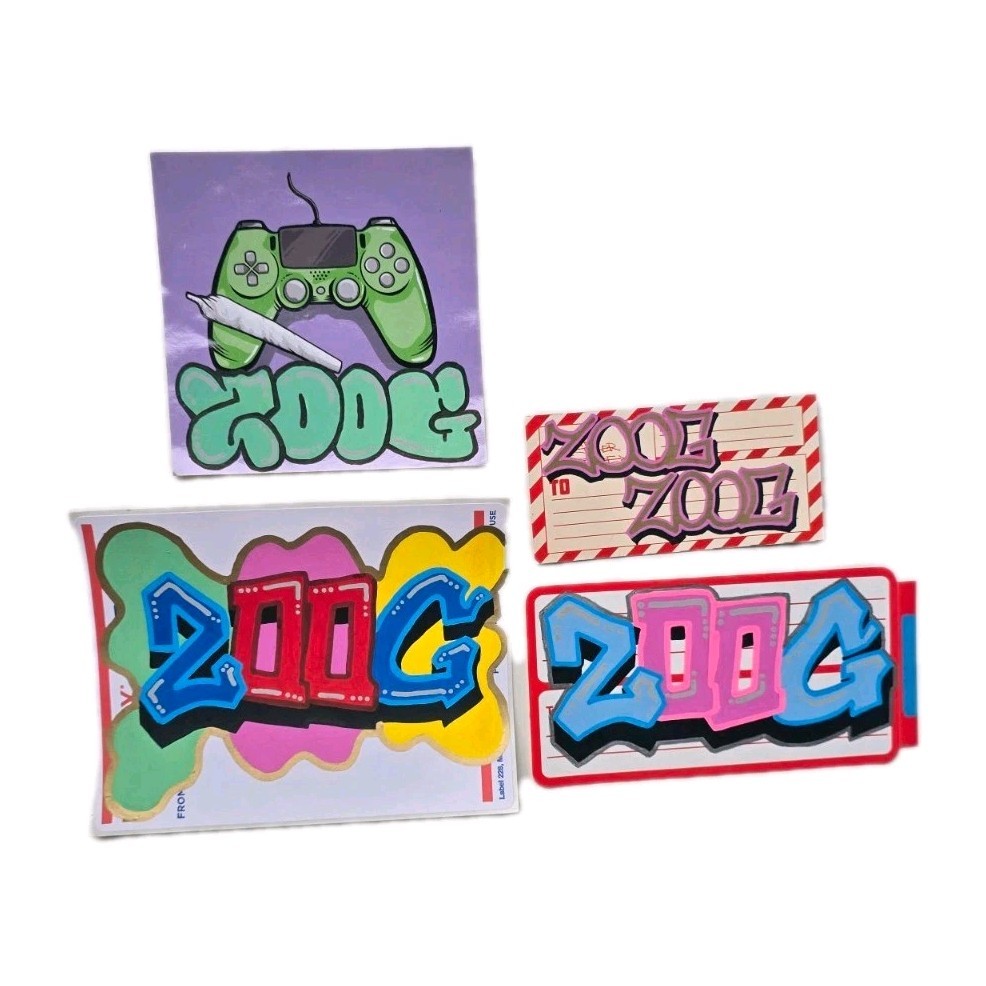 Custom Hand Drawn Graffiti Sticker Slaps Art By Hawaii Artist ZOOG