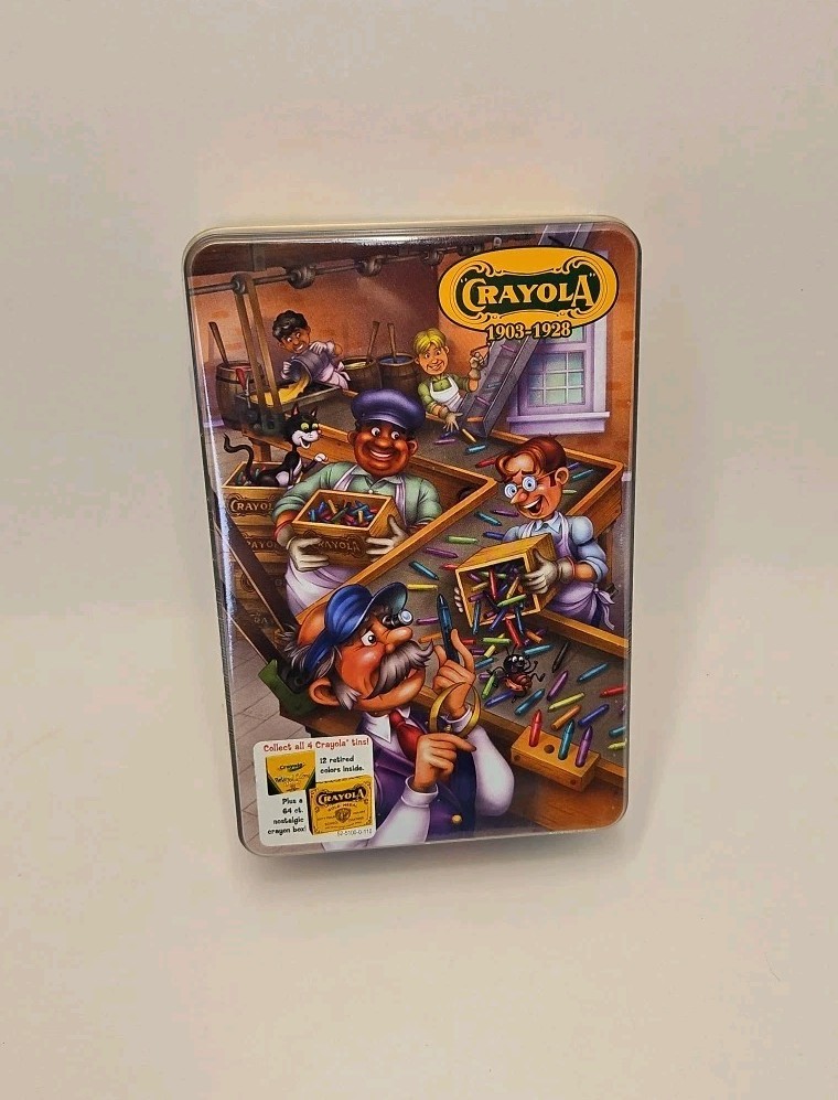 Crayola 2003 100th Anniversary Tin 1903-1928 Sealed Crayons Discontinued Colors