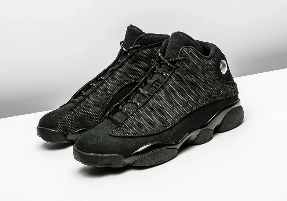 MEN Jordan 13 “Black Cat” 414571-011 Size US 7-12