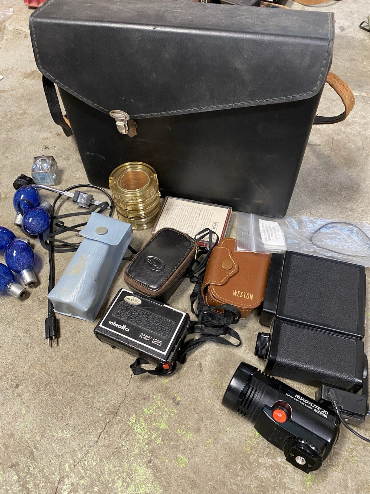 Lot of Vintage Camera Accessories Flash Filters Meters Untested Sold As Is