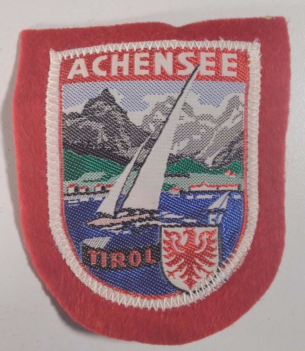 Austria Lake Achen Tyrol Patch Vtg 1980s Rare Sailboat Achen see Tirol Crest 
