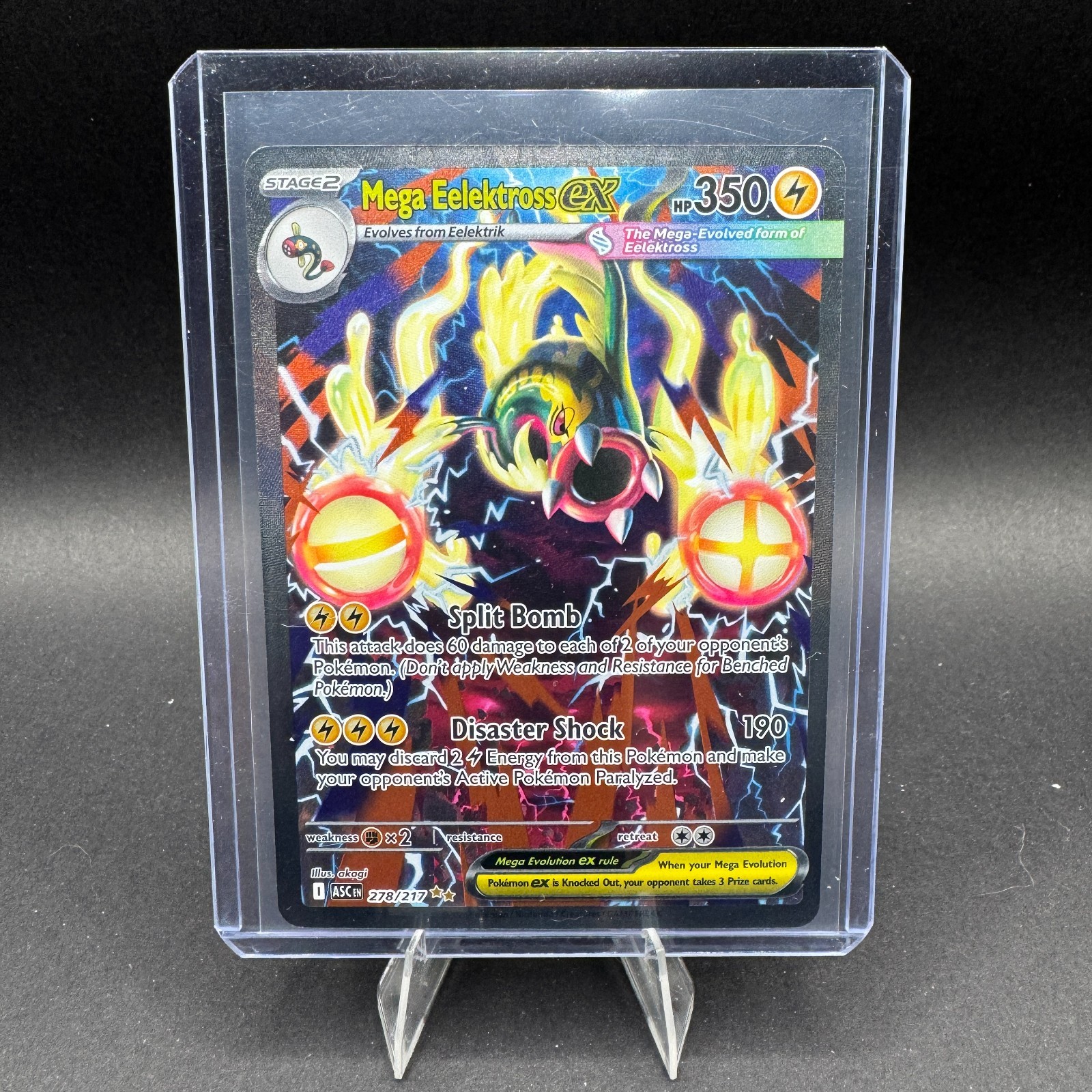 Mega Eelektross EX SIR Pokemon Ascended Heroes 278/217 Full Art Holo ME NM akagi