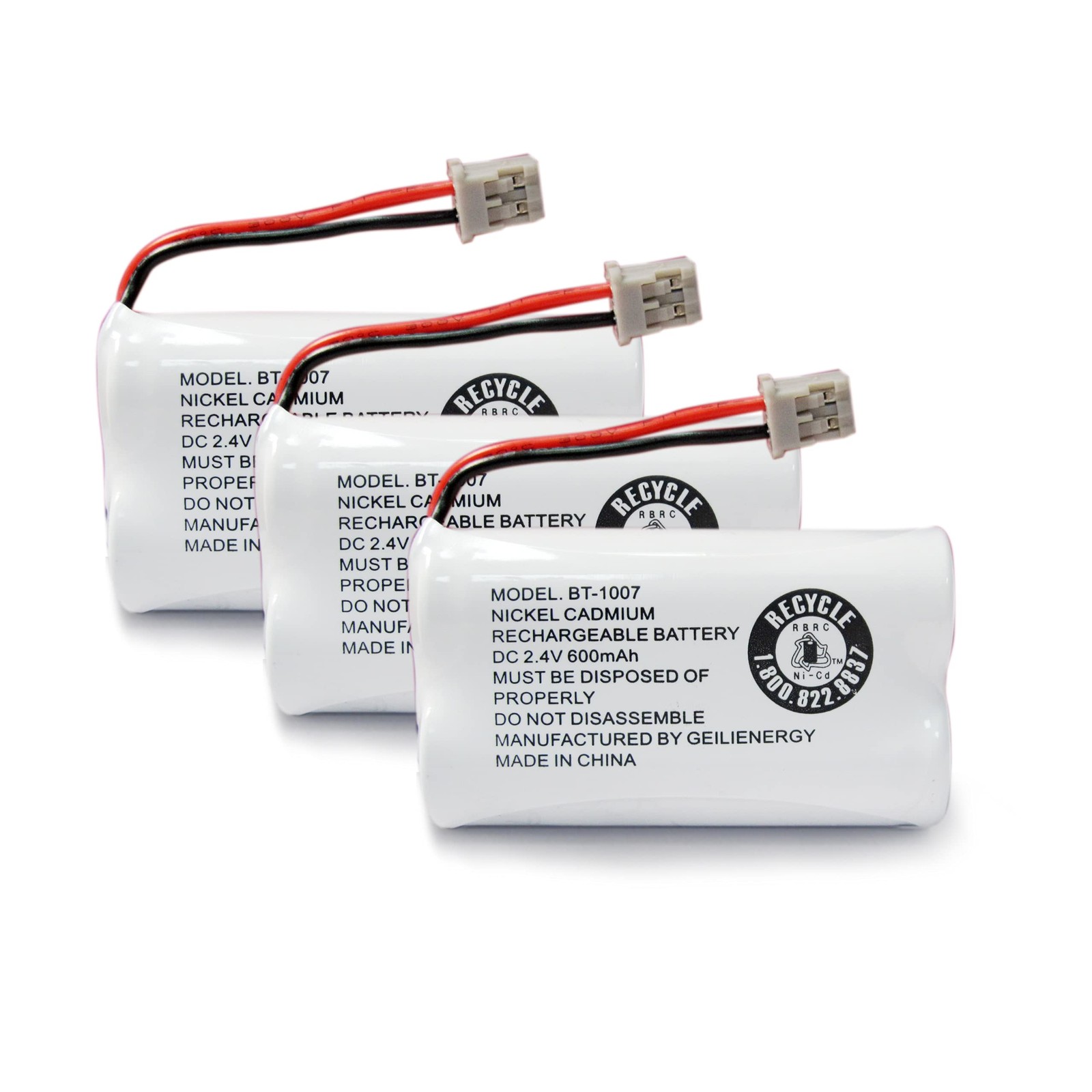 GEILIENERGY BT-1007 Cordless Phone Battery 3 pack BT1007/BT1015 Batteries 