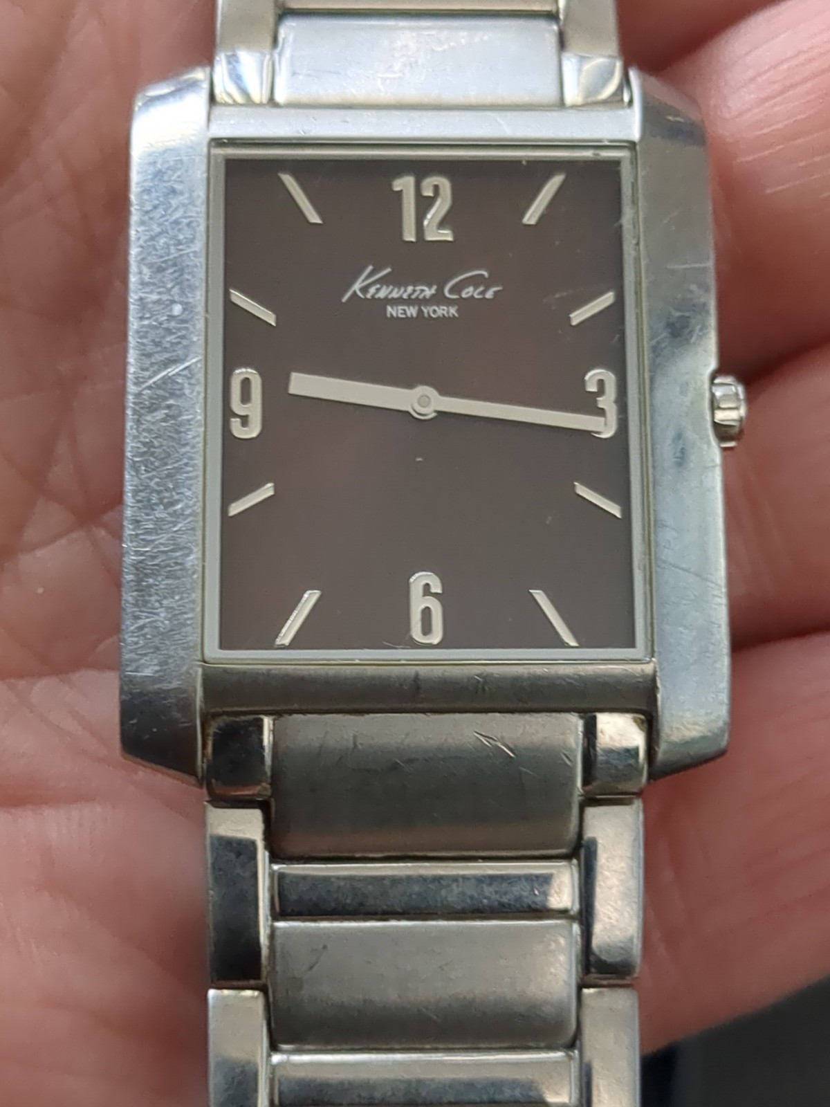 Kenneth Cole KC3664 Slim Ultra Thin Brown Dial Stainless Steel Bracelet Watch