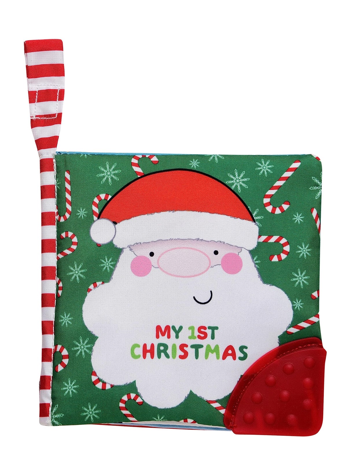 My First Christmas Soft, Crinkle Activity Book with Medium, Green Santa 