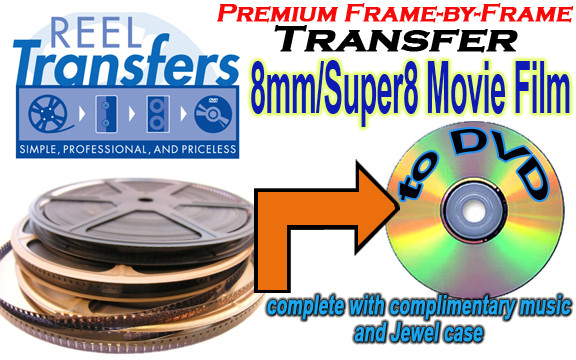 We transfer your 8mm/Super 8 film home movies to DVD  (Great Gifts for family)