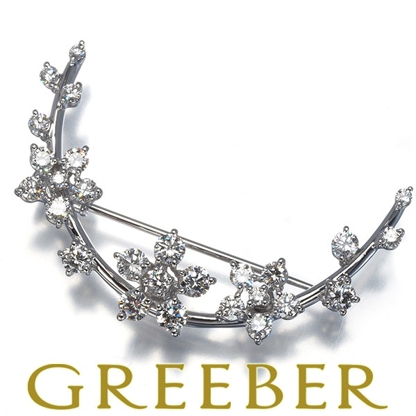 TASAKI Brooch Diamond 1.53ct Flower K18WG BLJ