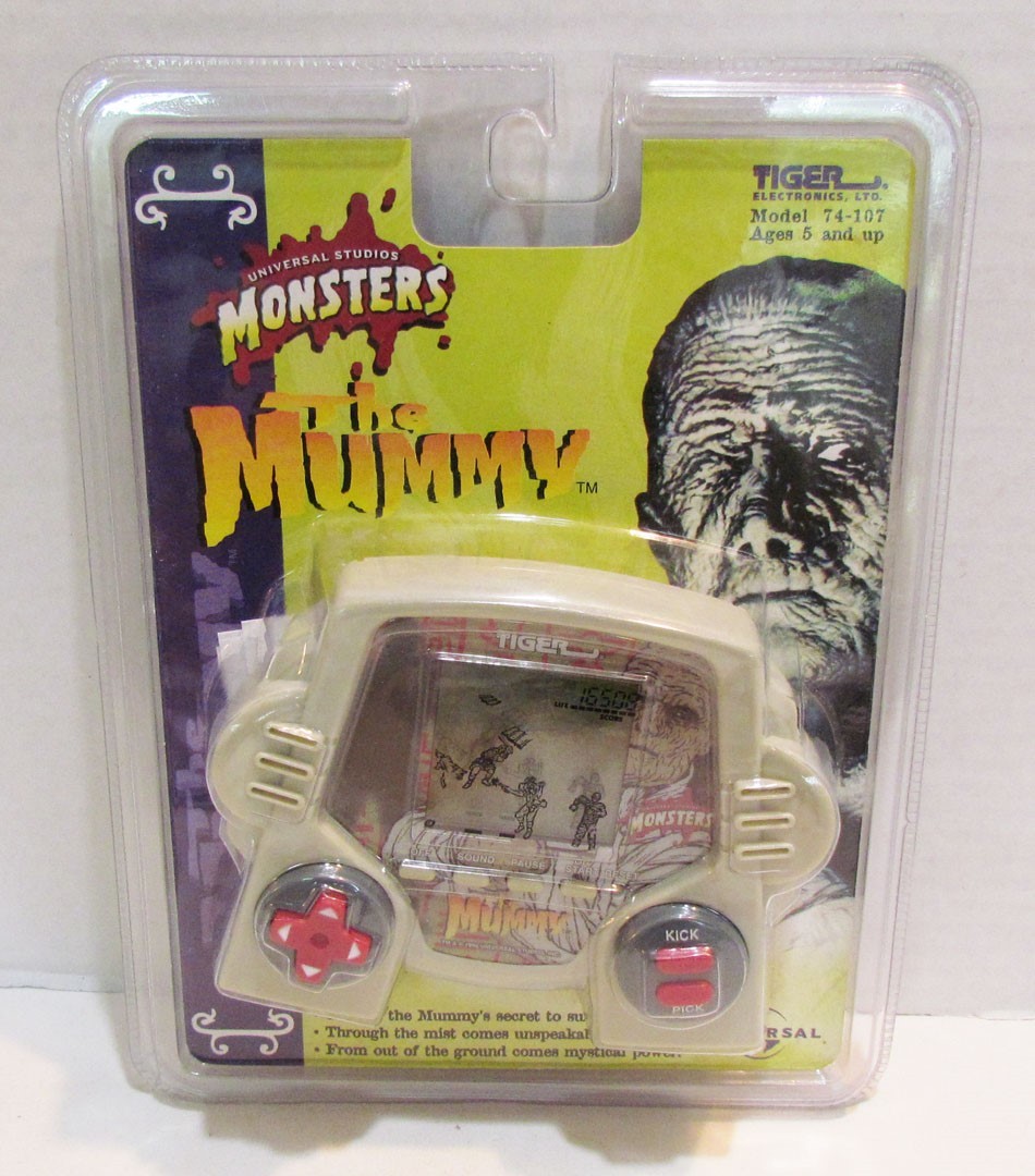 TIGER ELECTRONICS 1998 UNIVERSAL MONSTERS THE MUMMY HANDHELD LCD GAME MIP MOC 