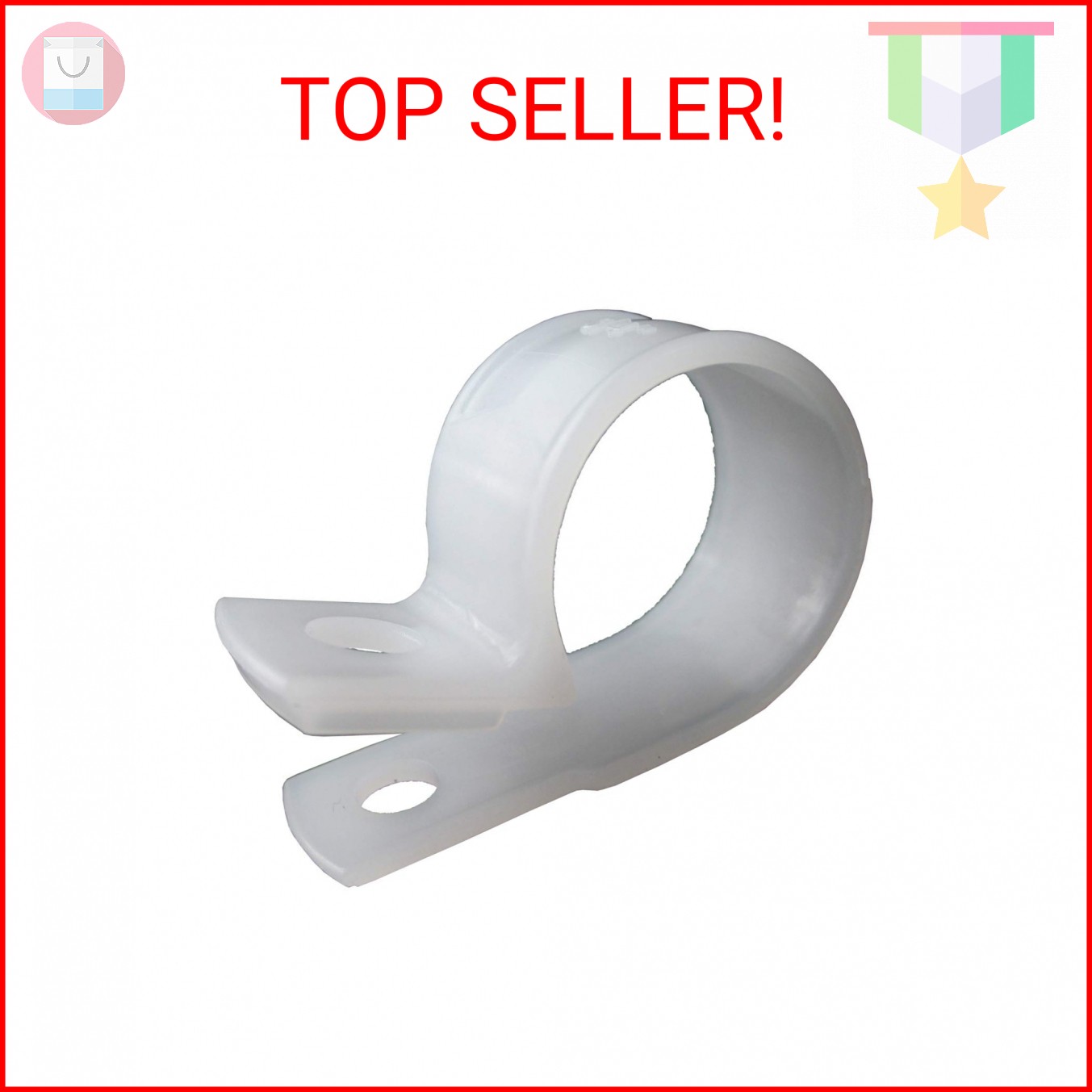 Gardner Bender PPC-1575 Plastic Cable Clamp, ¾ in., Natural