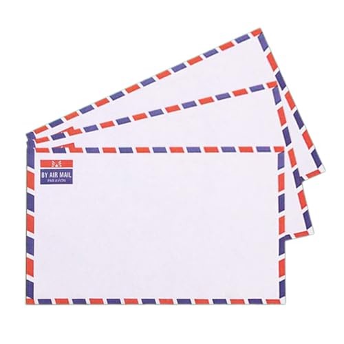 50 Pack Airmail Envelopes -Commercial Flap Business Envelopes- Air Mail 