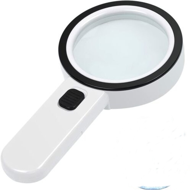 12-LED Light 30X Handheld Magnifier Reading Glass Hand Lens Jewelry Loupe Tool