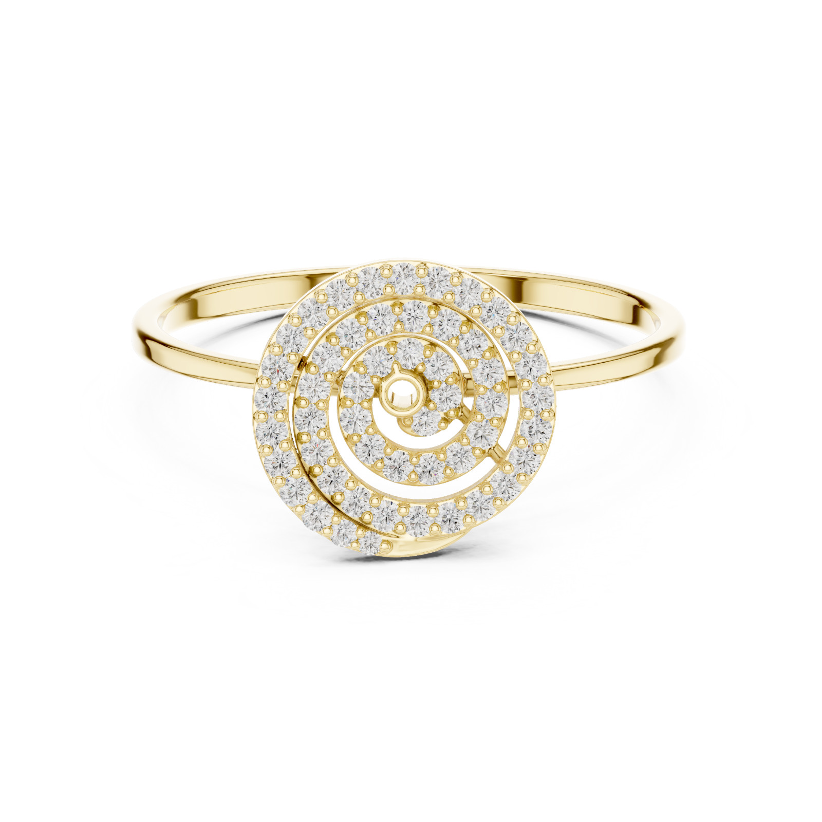 Natural Certified Round Diamond Elegant Wedding Engagement Ring 14K Gold Over