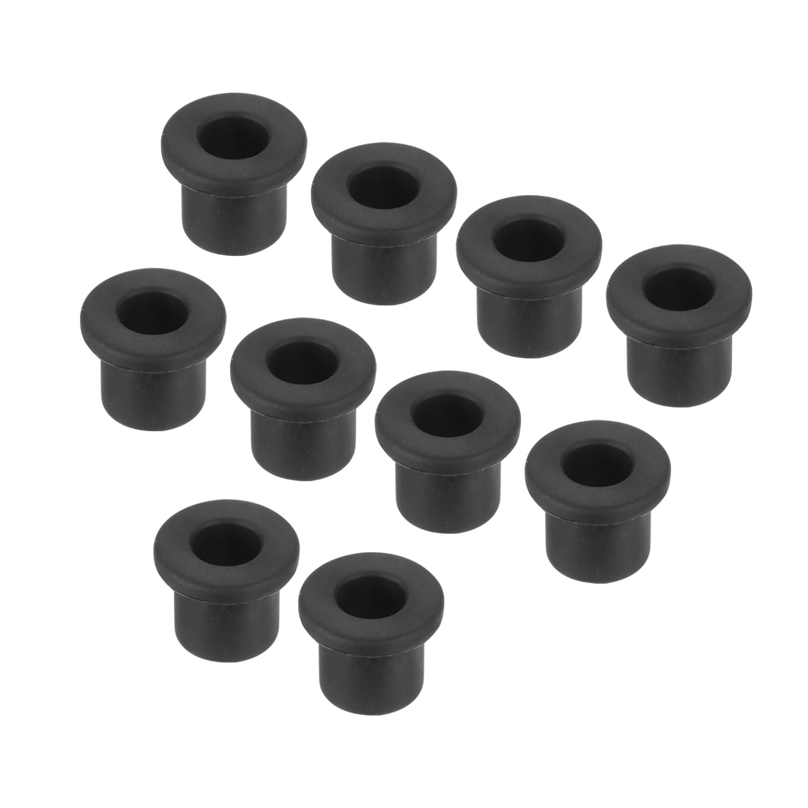 MECCANIXITY 10Pcs T Shape Rubber Grommet 10.5mm Dia x 7mm ID x 12mm H, Black 