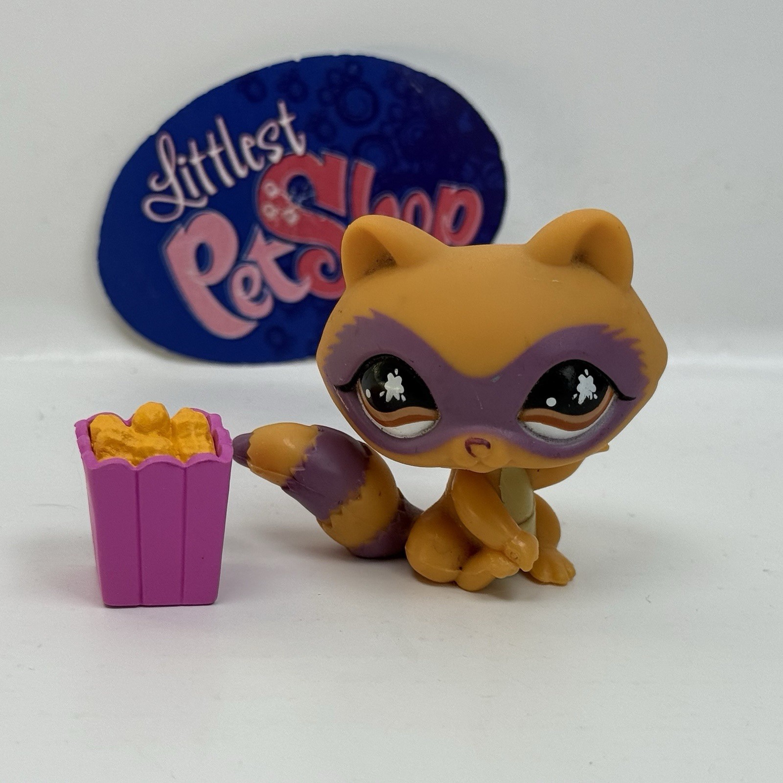 RACCOON #779 W/ Accessory - Authentic Littlest Pet Shop - Hasbro LPS